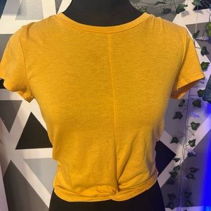 Yellow crop shirt